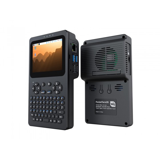 Portable Handheld Linux Terminal With 3.5inch Touch Display, 640 × 480 Resolution, Optical Bonding, Supports Raspberry Pi 4B / 5 Portable Development And Debugging Devices