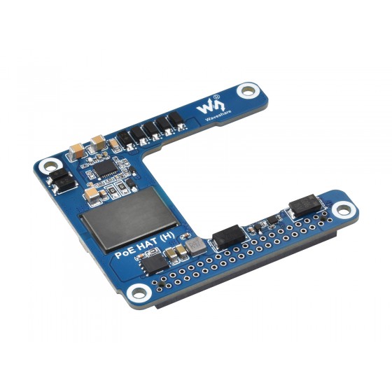 Power Over Ethernet HAT (H) For Raspberry Pi 5 / CM 5, 5V 5A Output, Supports 802.3af/at Network Standard, Isolated Switched-mode Power Supply, Raspberry Pi 5 PoE HAT