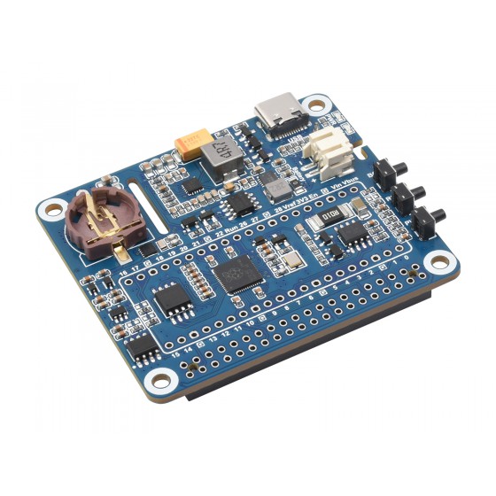 Power Management HAT for Raspberry Pi, Supports charging And Power output at the same time, Embedded RTC and Multiple Protection Circuits