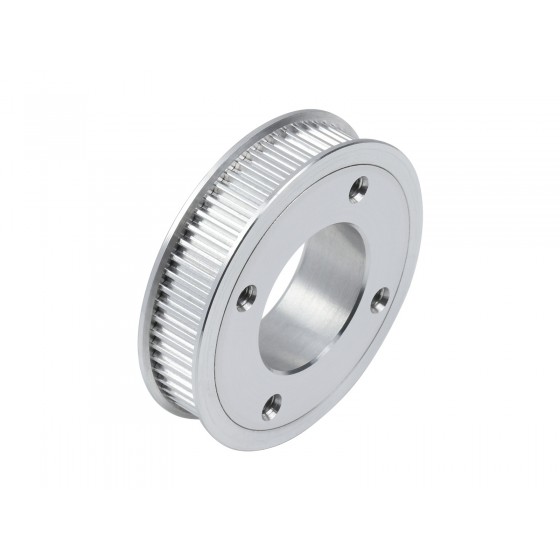 2GT 60 Teeth Aluminum Timing Pulley, 19mm Center Bore Diameter, with 4 Flat Holes