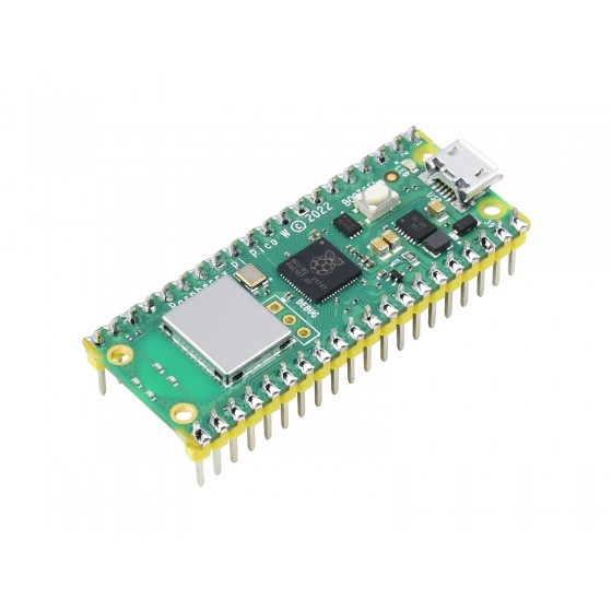 Raspberry Pi Pico W Microcontroller Board, Built-in WiFi, Based on Official RP2040 Dual-core Processor