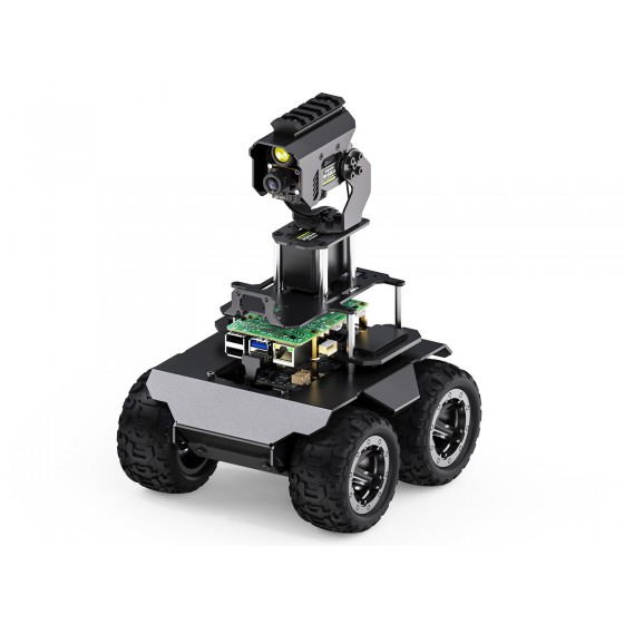 RaspRover Open-source 4WD AI Robot, Dual controllers, All-metal Body, Computer Vision, Suitable for Raspberry Pi 4B / Raspberry Pi 5