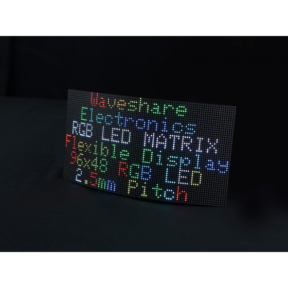 Flexible RGB full-color LED matrix panel, 2.5mm Pitch, 96x48 pixels, adjustable brightness and bendable PCB