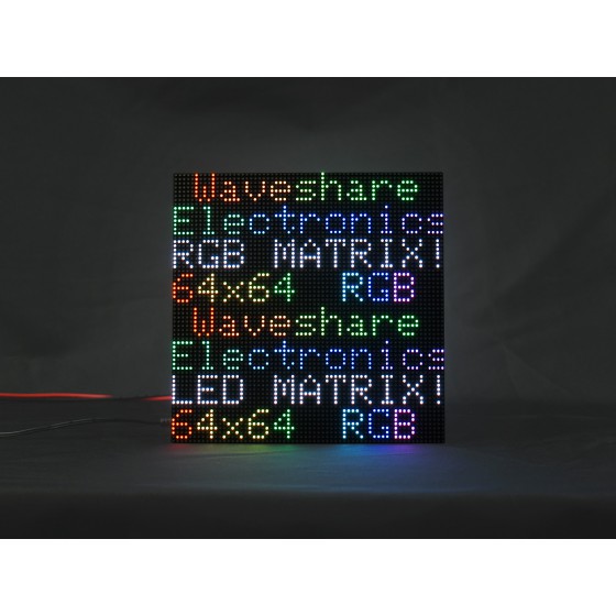 Flexible RGB full-color LED matrix panel, 3mm Pitch, 64x64 pixels, adjustable brightness and bendable PCB