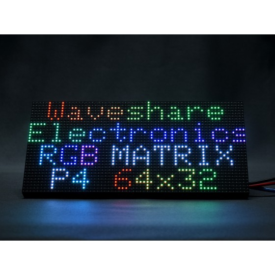 RGB Full-Color LED Matrix Panel, 4mm Pitch, 64×32 Pixels, Adjustable Brightness