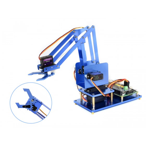 4-DOF Metal Robot Arm Kit for Raspberry Pi, Bluetooth / WiFi