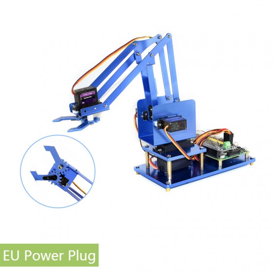 4-DOF Metal Robot Arm Kit for Raspberry Pi, Bluetooth / WiFi