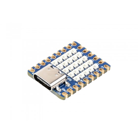 Waveshare RP2040-Matrix Development Board, Onboard 5×5 RGB LED Matrix, Based On Official RP2040 Dual Core Processor