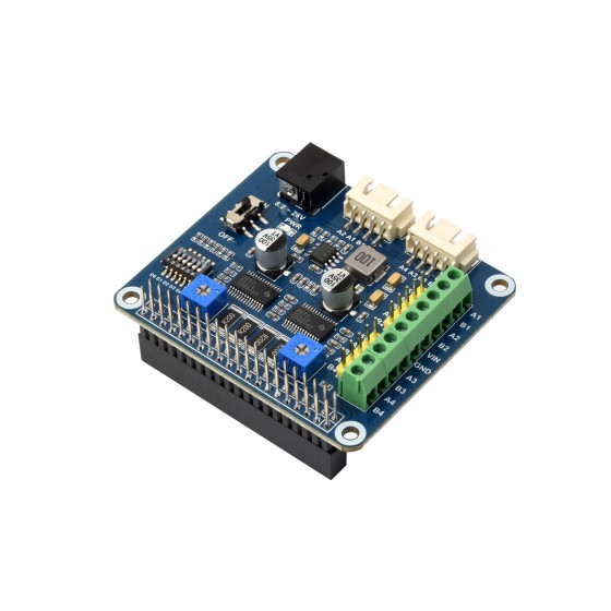 Stepper Motor HAT for Raspberry Pi, Drives Two Stepper Motors
