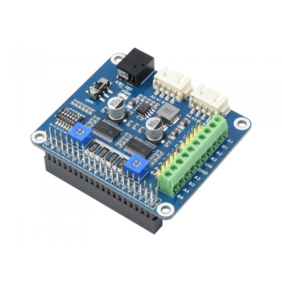 HRB8825 Stepper Motor HAT For Raspberry Pi, Drives Two Stepper Motors, Up To 1/32 Microstepping