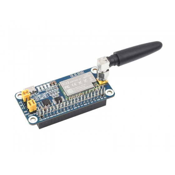 SX1262/SX1268 LoRa HAT for Raspberry Pi, UART Interface, Options For Frequency Band