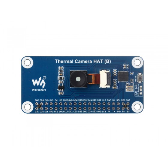 Long-wave IR Thermal Imaging Camera HAT (B) For Raspberry Pi, Options For 45° / 90° FOV, Raspberry Pi IR Camera, 80×62 Pixels, Standard 40PIN GPIO Header