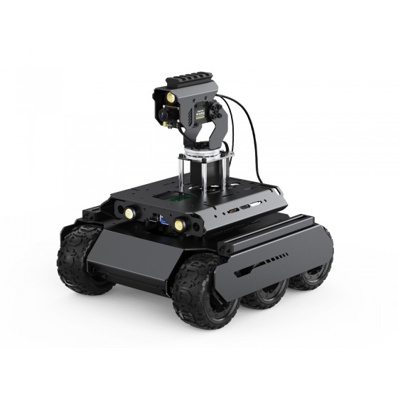 UGV Rover Open-source 6 Wheels 4WD AI Robot, Dual controllers, All-metal Body, Computer Vision, Suitable for Raspberry Pi 4B / Raspberry Pi 5