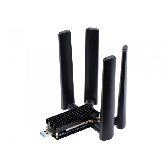 5G DONGLE Module, quad antennas, USB3.1 port, Aluminum Alloy Heatsink, M.2 Key B Interface, Options For 5G Module