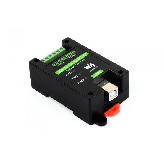 USB to RS232/485 Industrial Grade Isolated Converter, Onboard Original FT232RNL Chip, Multiple Protection, Wall-mount and Rail-Mount Support