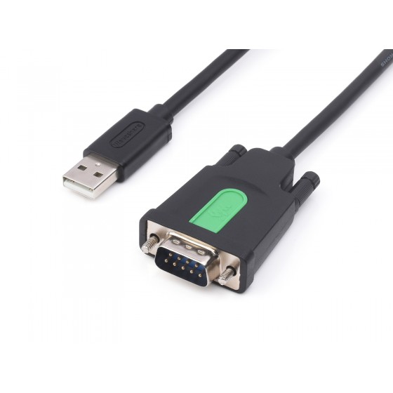 Industrial USB To RS232 Serial Adapter Cable, USB Type A To DB9 Male / Female Port, Original FT232RL Chip, Cable Length 1.5m