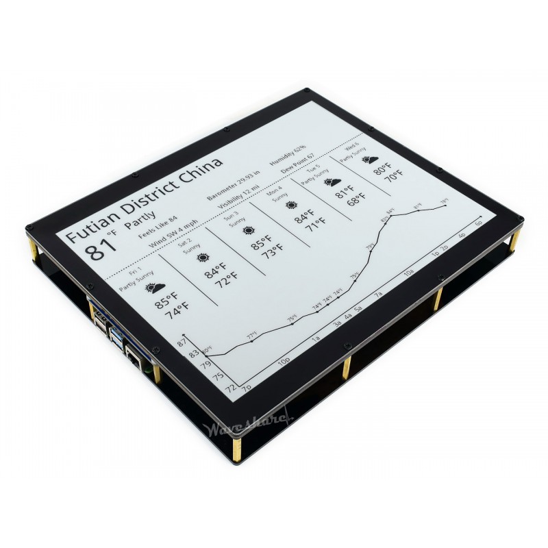 1304×984, 12.48inch E-Ink display module, black/white dual-color, SPI  interface
