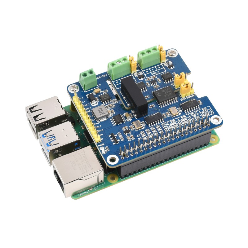 Waveshare 2-Channel Isolated CAN HAT for Raspberry Pi: NMEA 2000 Compa –  Hat Labs