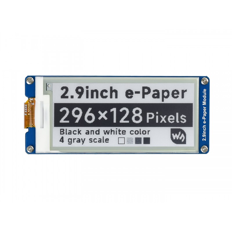 296x128, 2.9inch E-Ink display module, SPI interface