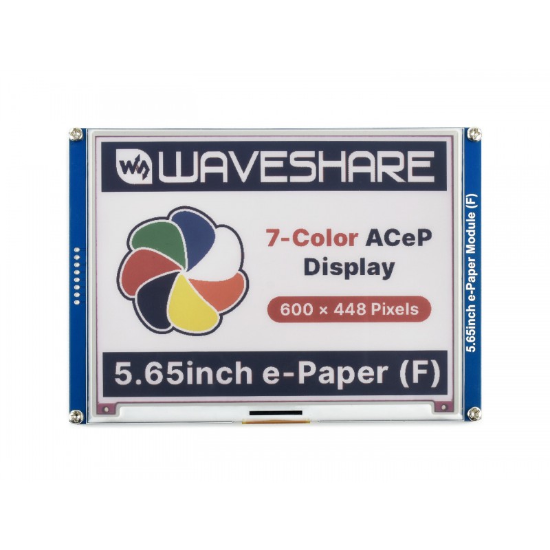 5.65inch Colorful E-Paper E-Ink Display Module, 600×448 Pixels, ACeP 7-Color
