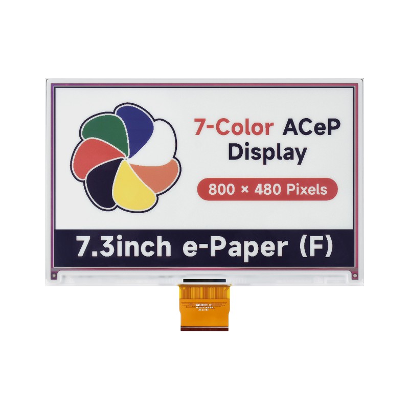 7.3inch ACeP 7-Color e-Paper E-Ink Raw Display, 800×480 Pixels | 7 ...
