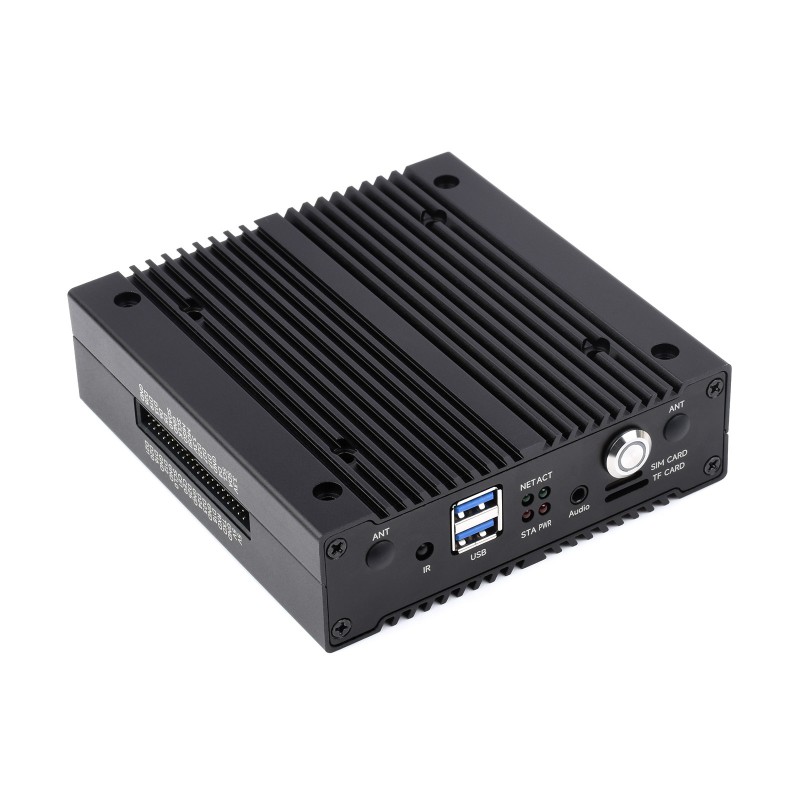 NAS Multi-functional Mini-Computer Designed for Raspberry Pi Compute Module  4 (NOT included), Network Storage, Dual Solid State Drive slots, Dual  Gigabit Ethernet ports, 4G Network, Metal Case