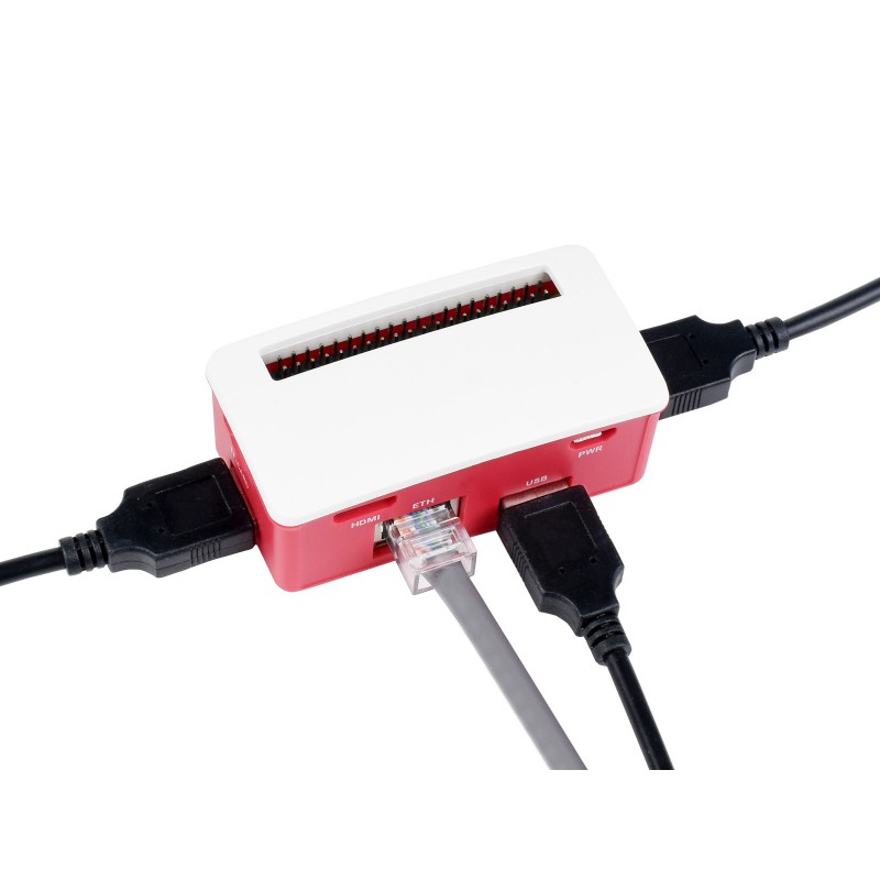 Ethernet / USB HUB BOX for Raspberry Pi Zero series, 1x RJ45 Ethernet Port,  3x USB 2.0 Ports