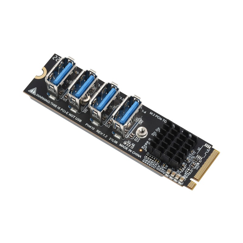 M.2 to PCIe 4 Ch Expander Using With PCIe X1 to PCIe X16 Expander M2 PCIe Switch 4P