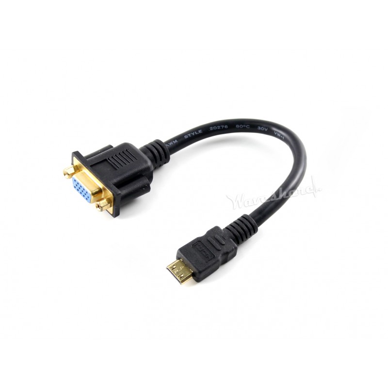 Mini Male to VGA Female Cable