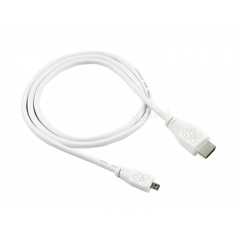 The official Raspberry HDMI to standard HDMI cable for the Raspberry Pi computer
