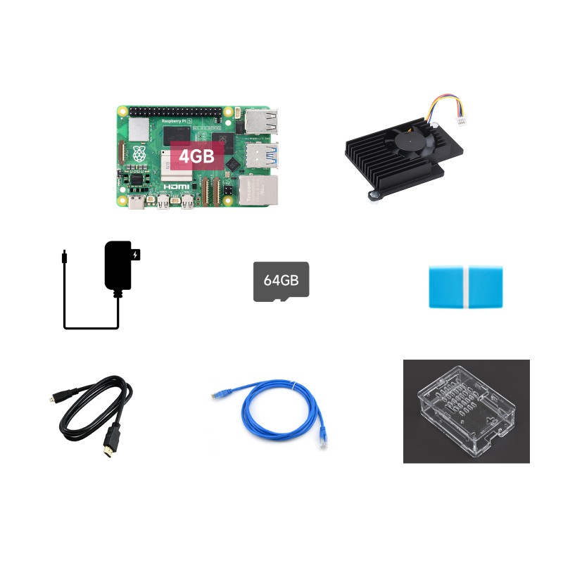 Raspberry Pi 4 2GB 4GB 8GB Starter Kit 7 in Touch Screen Case Power Supply