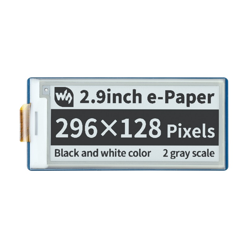 2.9inch E-Paper E-Ink Display Module For Raspberry Pi Pico, 296 