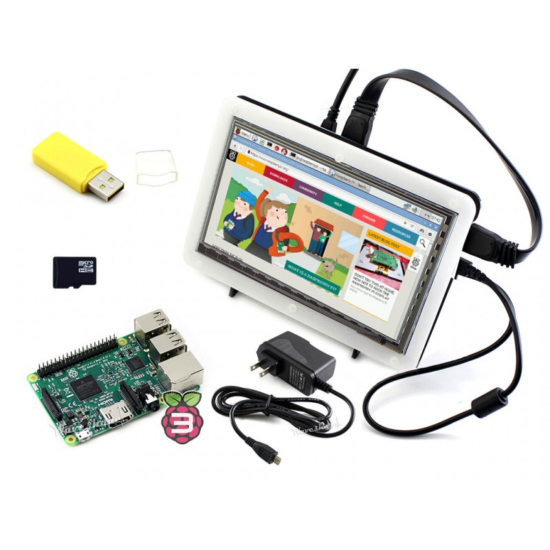 Raspberry Pi 3B+  電源•モニター•MicroSD16G付き