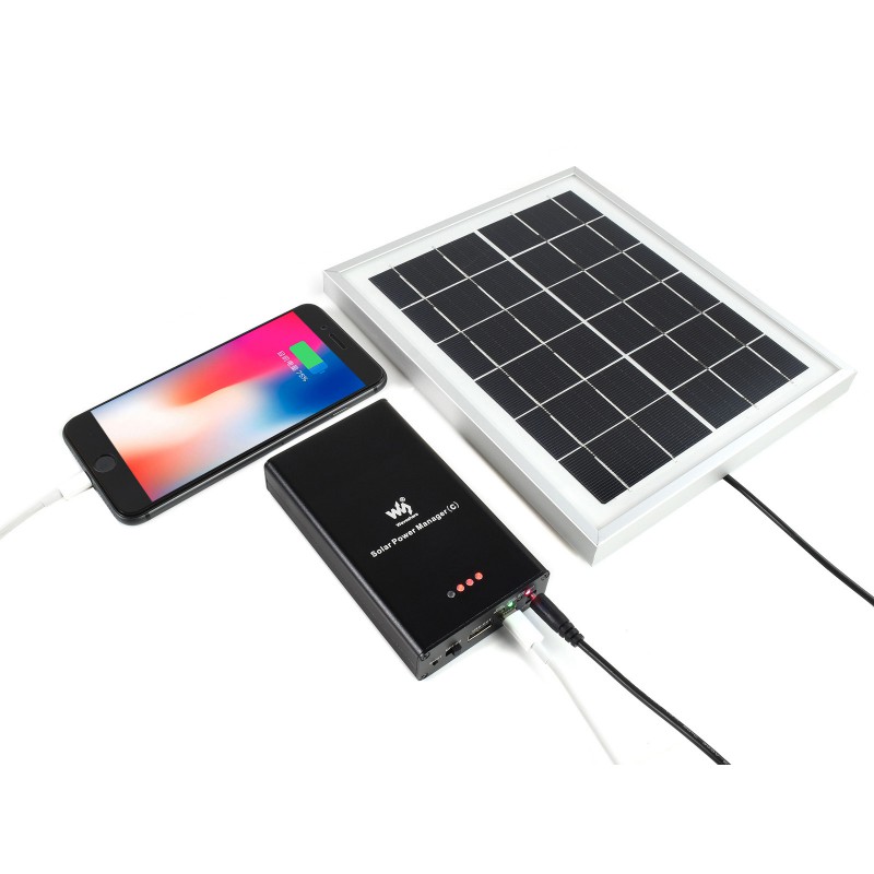 Solar Power Manager (C), Supports 3x 18650 Batteries, Multi