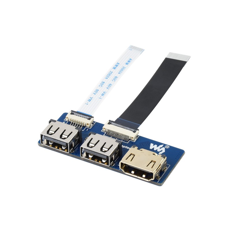 B Full Ver Onboard CSI/DSI/FAN/HDMI/USB/RJ45 Connectors,USB HDMI Adapter,FFC Cable,USB-A to USB-C Cable for Raspberry Pi Compute Module 4 IO Board Kits,Include Mini Base Board 