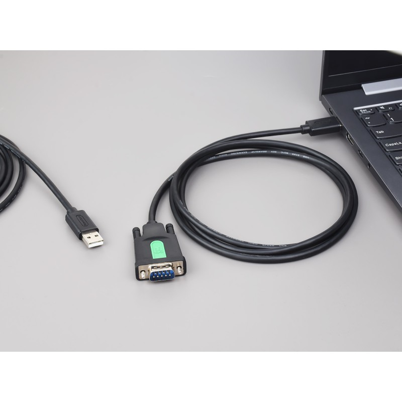 Industrial USB To RS232 Serial Adapter Cable, USB Type A To DB9