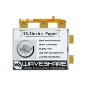 13.3inch e-Paper e-Ink Raw Display, 1600×1200, Black / White, 16 Grey Scales, Parallel Port, Without PCB