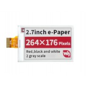 2.7inch E-Paper (B) E-Ink Raw Display, 264×176, Red / Black / White, SPI, without PCB