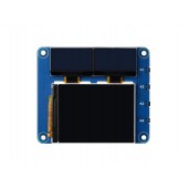 Raspberry Pi OLED/LCD HAT, Onboard 2inch IPS LCD Main Screen and Dual 0.96inch Blue OLED Secondary Screens