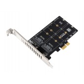 PCIe X1 to 2-ch M.2 SATA 6Gbps Expander, JMB582 control chip