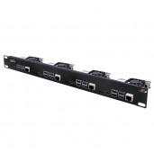 1U Rack Kit for Raspberry Pi 4, 19″ Rackmount, up to 4 Units