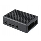 Aluminum Grid Grooved Case for Raspberry Pi 4, Inner Heatsink Pillars