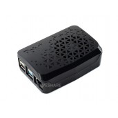 Black Poly+ Case For Raspberry Pi 4, With Dedicated MINI Cooling Fan