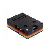 Rainbow Acrylic Case For Raspberry Pi 5, Colorful Translucent Acrylic Case, Supports Installing Official Active Cooler