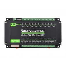16-Ch Ethernet Relay Module, Modbus RTU / Modbus TCP Protocol, Ethernet Port Communication, Supports PoE Power Supply, With Various Isolation And Protection Circuits