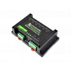 Modbus RTU 8-ch Latching Relay Module (C) with RS485 Interface, Multi Isolation Protection Circuits, Rail-mounted Case