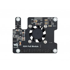 Power Over Ethernet Expansion Board For RDK X5, Onboard Cooling Fan, With Metal Heatsink, Supports 802.3af/at Network Standard
