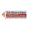 5.79inch E-Paper (B) raw display, e-ink display, 792x272, Red/Black/White, SPI Communication