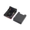 Argon NEO Aluminum Alloy Case for Raspberry Pi 5, Built-in Cooling Fan, Black / Red Color, Removable Top Cover, Raspberry Pi 5 case