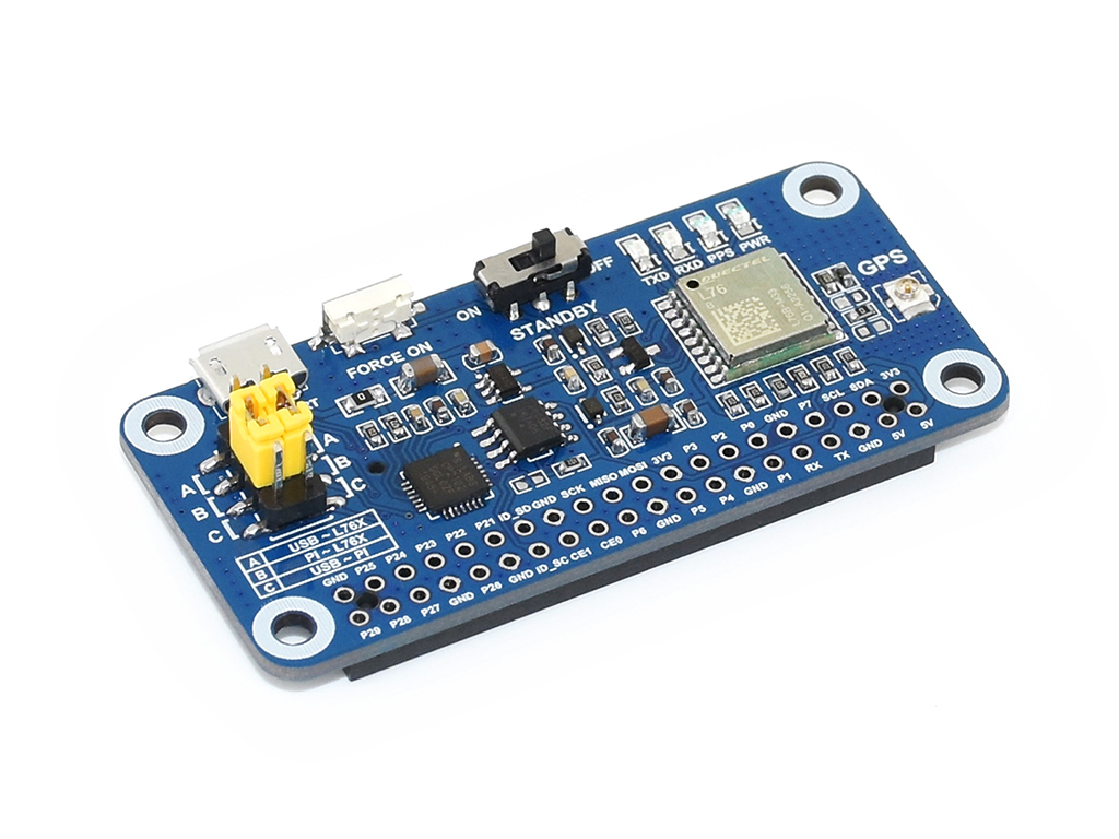 L76X Multi-GNSS HAT for Raspberry Pi, Supports GPS, BDS, QZSS